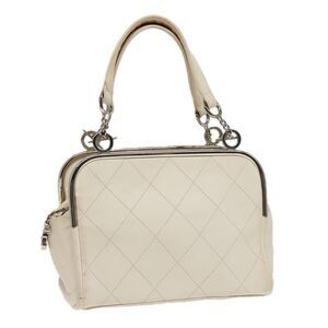 Chanel Ultimate Soft Frame Bag Quilted Calfskin White Leather Handbag